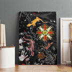 Lizard Aboriginal Australia Canvas Wall Art
