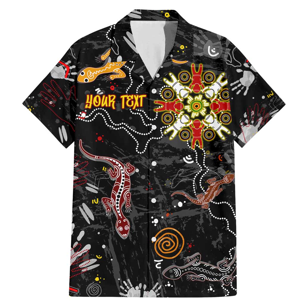 Lizard Aboriginal Australia Family Matching Mermaid Dress and Hawaiian Shirt