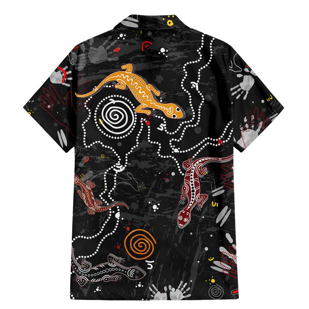 Lizard Aboriginal Australia Family Matching Mermaid Dress and Hawaiian Shirt