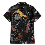 Lizard Aboriginal Australia Family Matching Mermaid Dress and Hawaiian Shirt