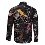 Lizard Aboriginal Australia Family Matching Mermaid Dress and Hawaiian Shirt