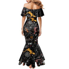 Lizard Aboriginal Australia Family Matching Mermaid Dress and Hawaiian Shirt