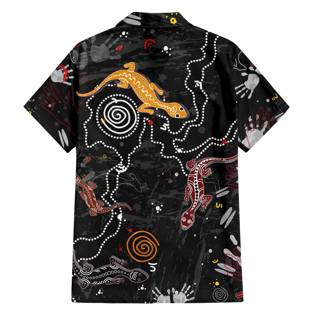 Lizard Aboriginal Australia Family Matching Summer Maxi Dress and Hawaiian Shirt