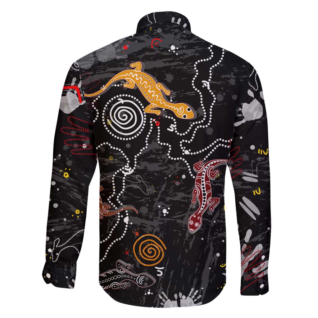 Lizard Aboriginal Australia Family Matching Tank Maxi Dress and Hawaiian Shirt