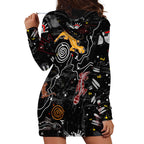 Lizard Aboriginal Australia Hoodie Dress