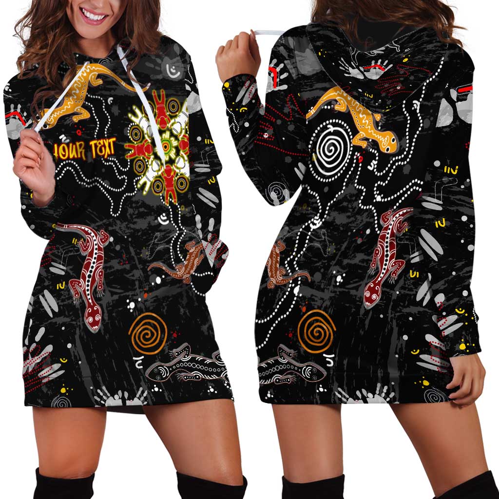 Lizard Aboriginal Australia Hoodie Dress