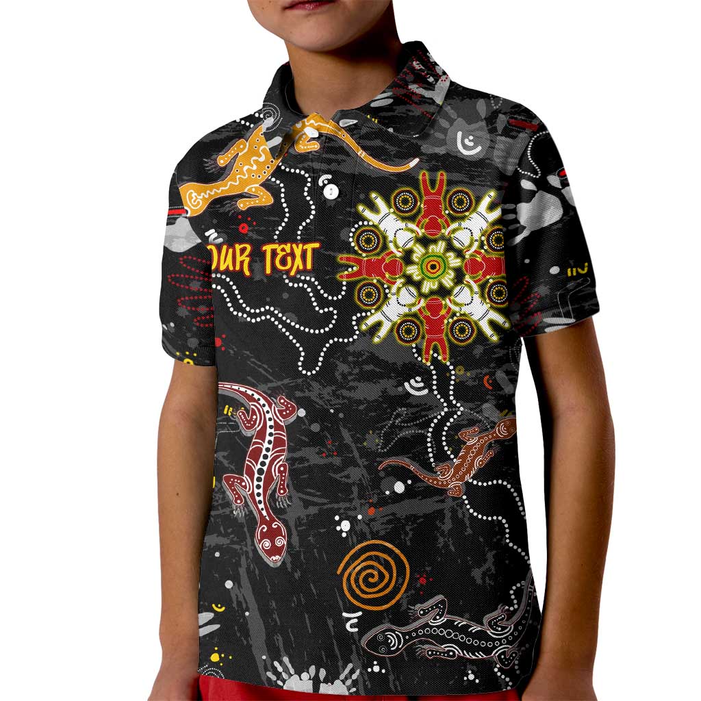 Lizard Aboriginal Australia Kid Polo Shirt