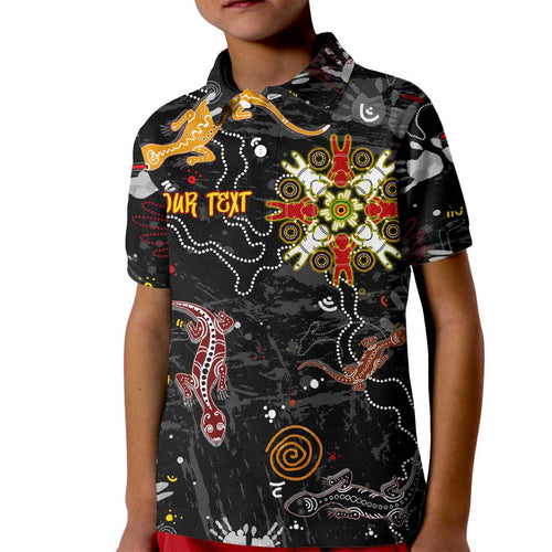 Lizard Aboriginal Australia Kid Polo Shirt