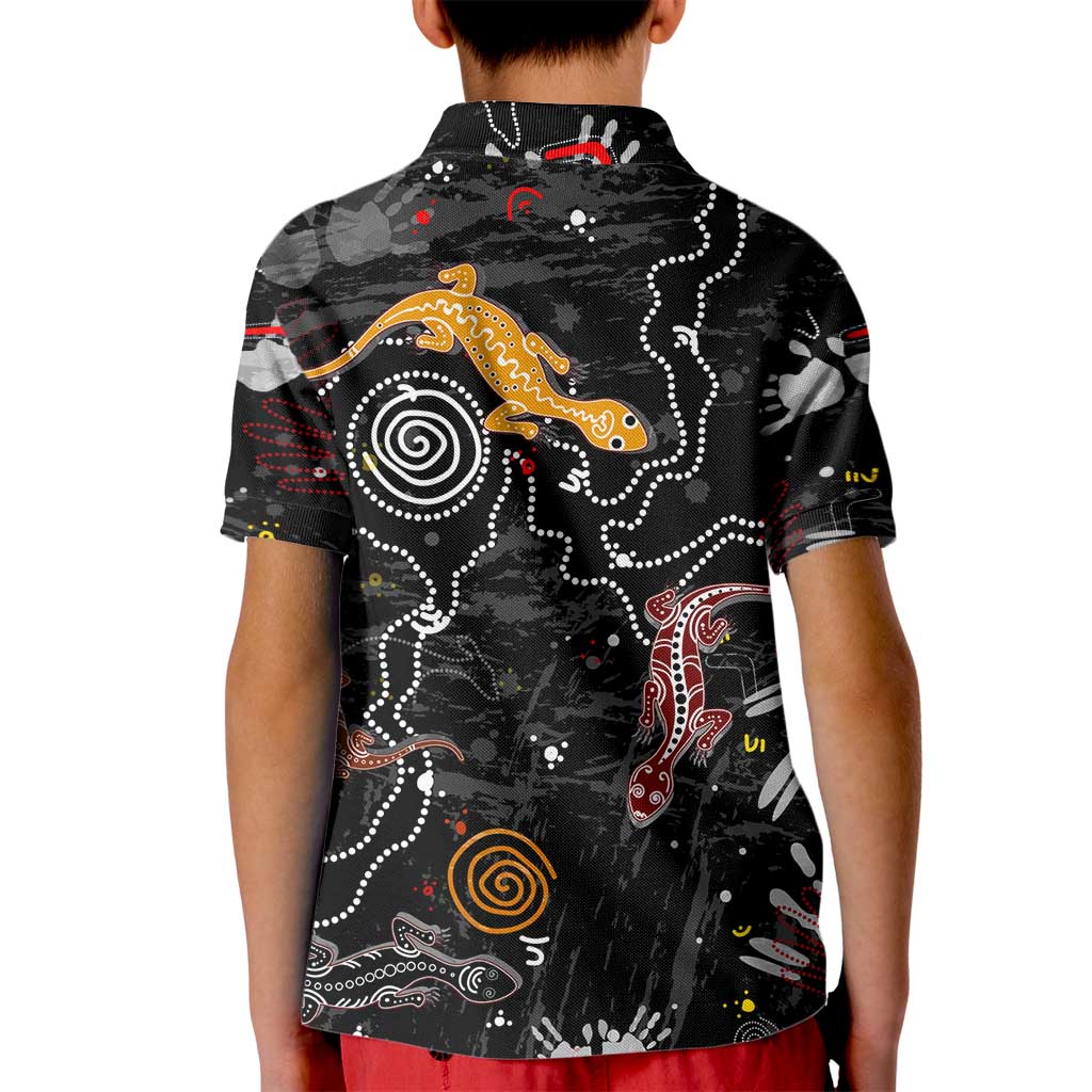 Lizard Aboriginal Australia Kid Polo Shirt