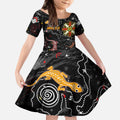 Lizard Aboriginal Australia Kid Short Sleeve Dress