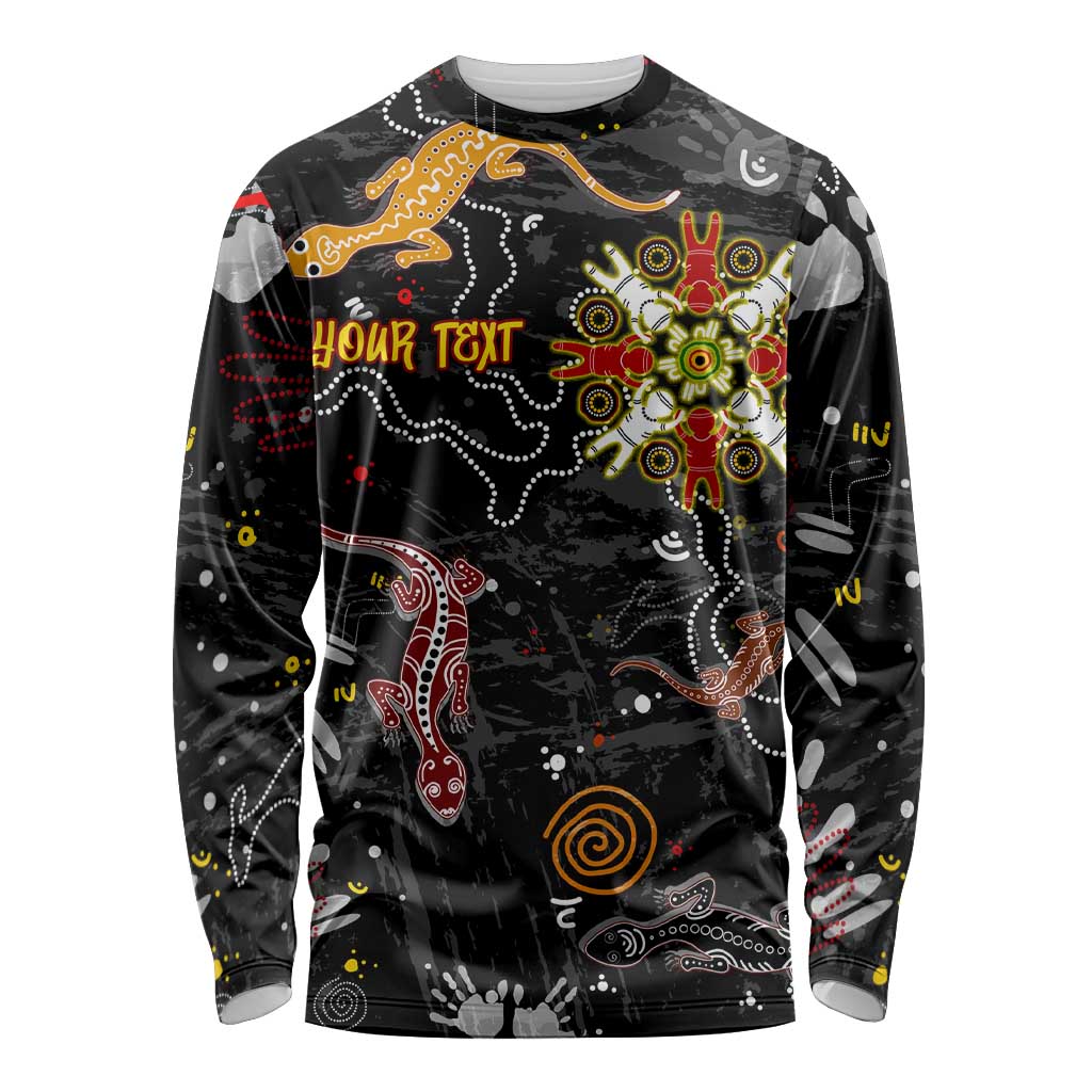Lizard Aboriginal Australia Long Sleeve Shirt