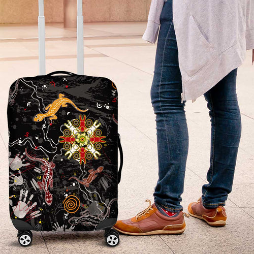 Lizard Aboriginal Australia Luggage Cover