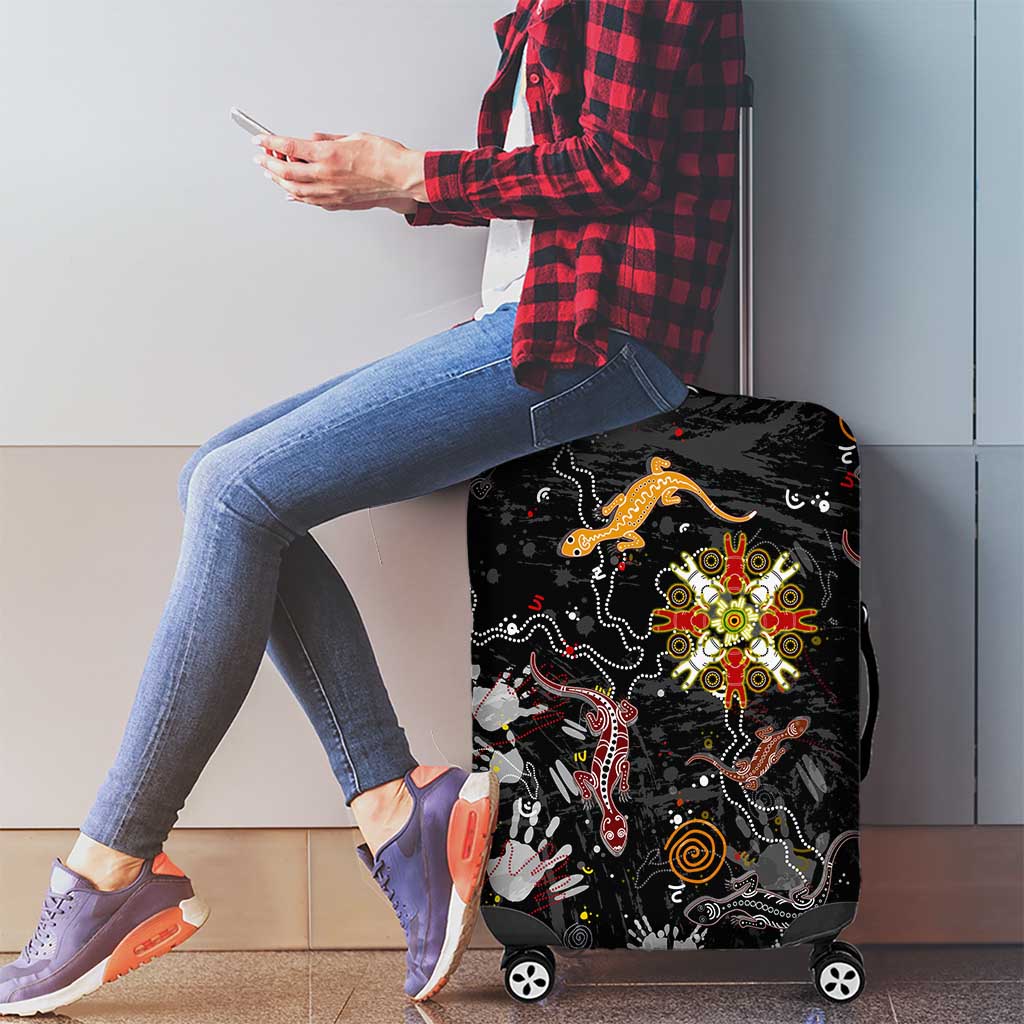 Lizard Aboriginal Australia Luggage Cover