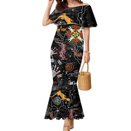 Lizard Aboriginal Australia Mermaid Dress