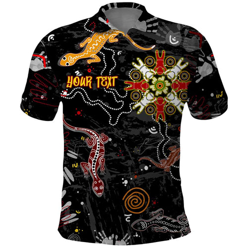 Lizard Aboriginal Australia Polo Shirt