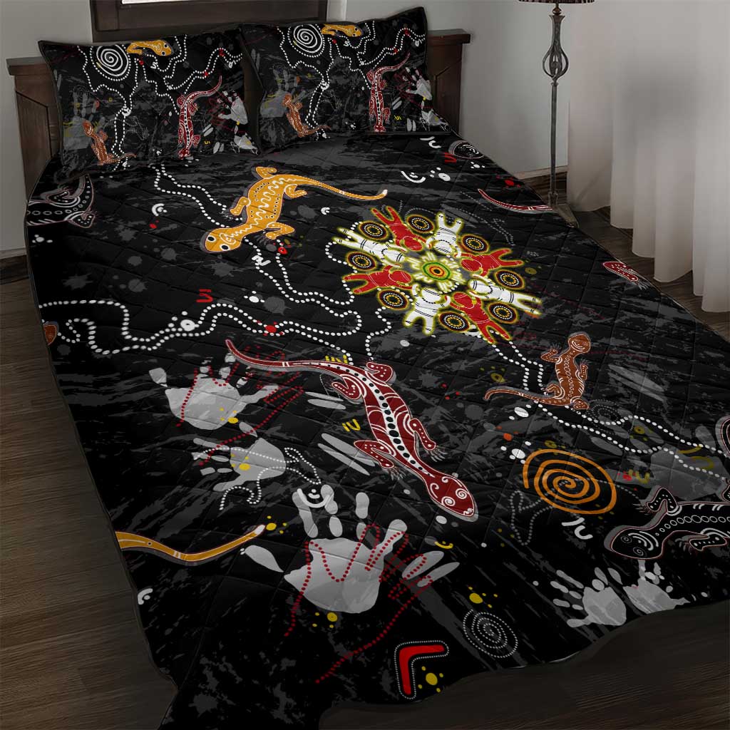 Lizard Aboriginal Australia Quilt Bed Set