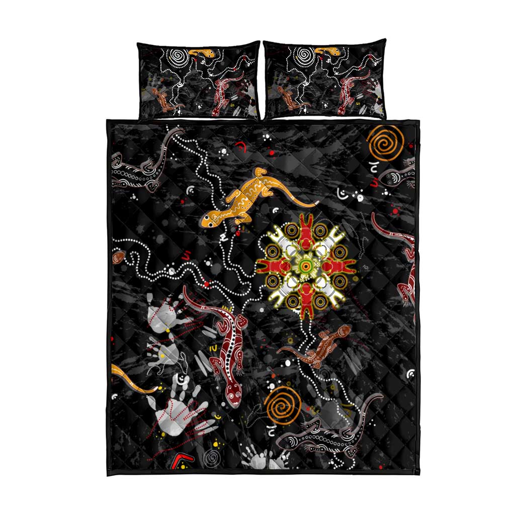 Lizard Aboriginal Australia Quilt Bed Set