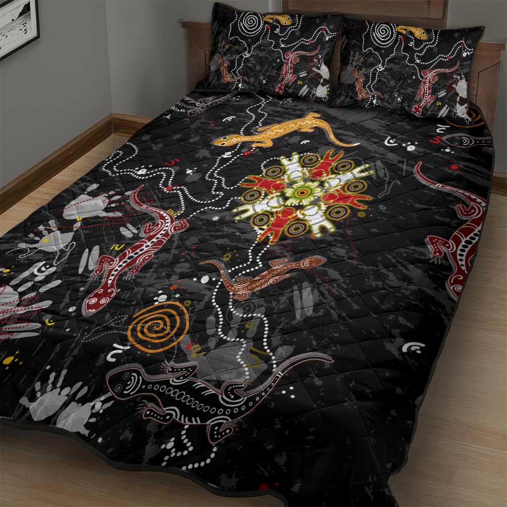 Lizard Aboriginal Australia Quilt Bed Set