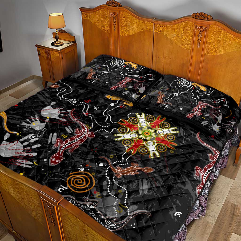 Lizard Aboriginal Australia Quilt Bed Set