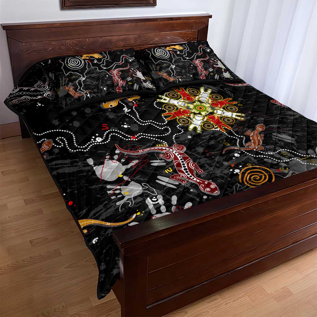 Lizard Aboriginal Australia Quilt Bed Set