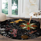 Lizard Aboriginal Australia Round Carpet