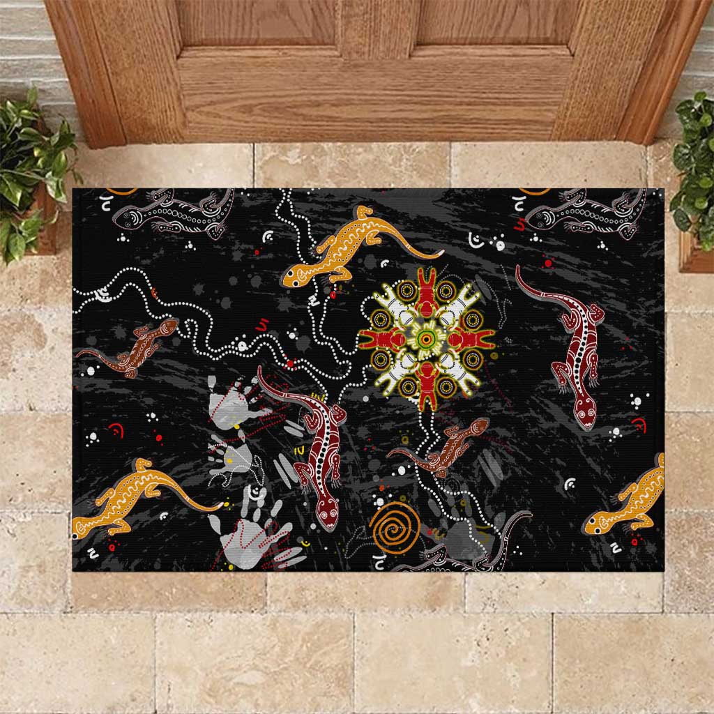 Lizard Aboriginal Australia Rubber Doormat