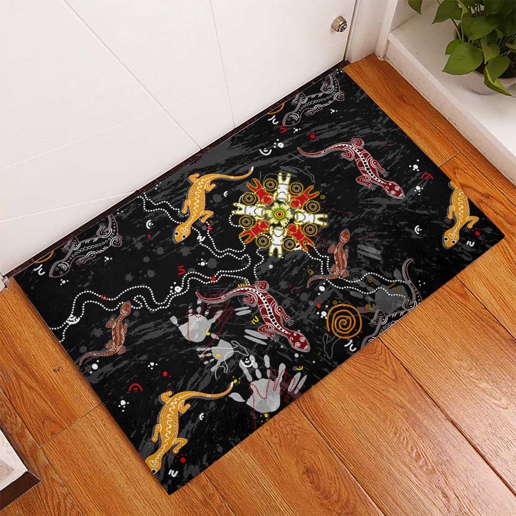 Lizard Aboriginal Australia Rubber Doormat