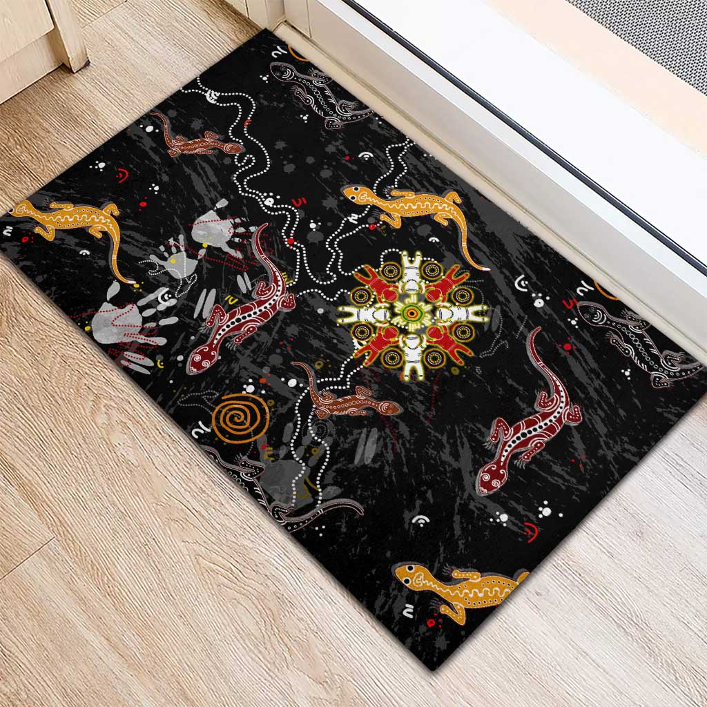 Lizard Aboriginal Australia Rubber Doormat