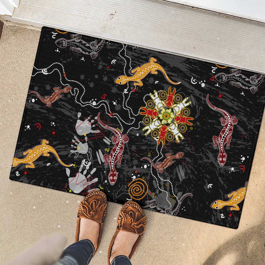 Lizard Aboriginal Australia Rubber Doormat
