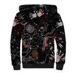 Lizard Aboriginal Australia Sherpa Hoodie