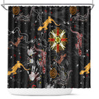 Lizard Aboriginal Australia Shower Curtain