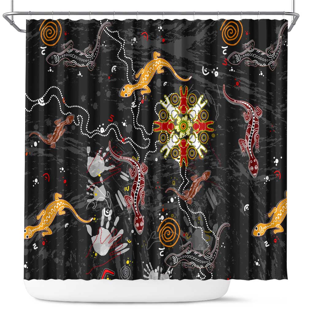 Lizard Aboriginal Australia Shower Curtain