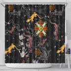 Lizard Aboriginal Australia Shower Curtain