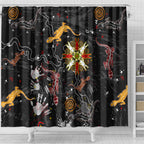 Lizard Aboriginal Australia Shower Curtain