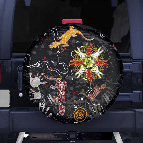 Lizard Aboriginal Australia Spare Tire Cover