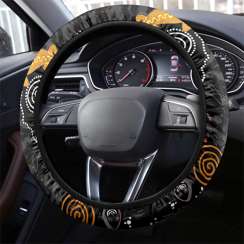 Lizard Aboriginal Australia Steering Wheel Cover