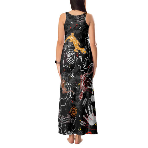 Lizard Aboriginal Australia Tank Maxi Dress