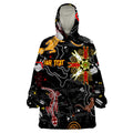 Lizard Aboriginal Australia Wearable Blanket Hoodie