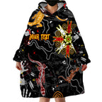 Lizard Aboriginal Australia Wearable Blanket Hoodie