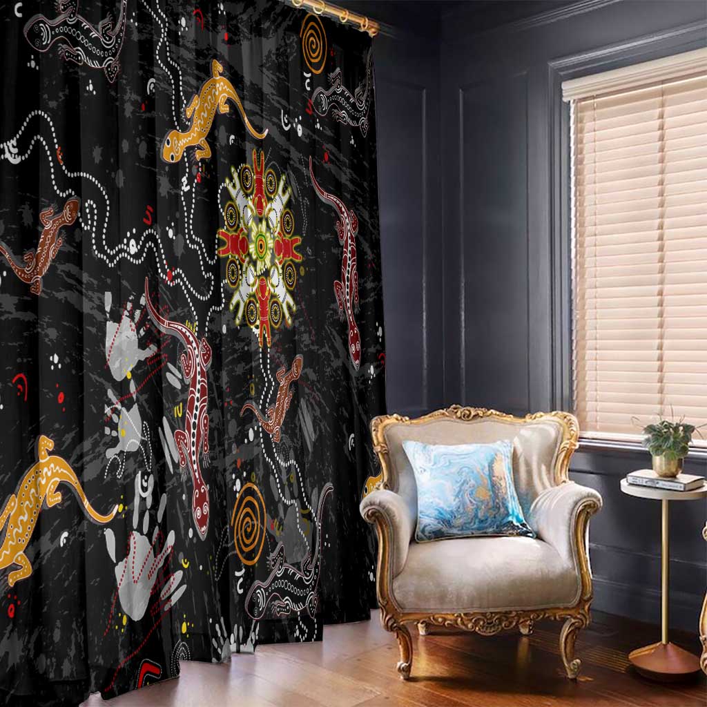 Lizard Aboriginal Australia Window Curtain
