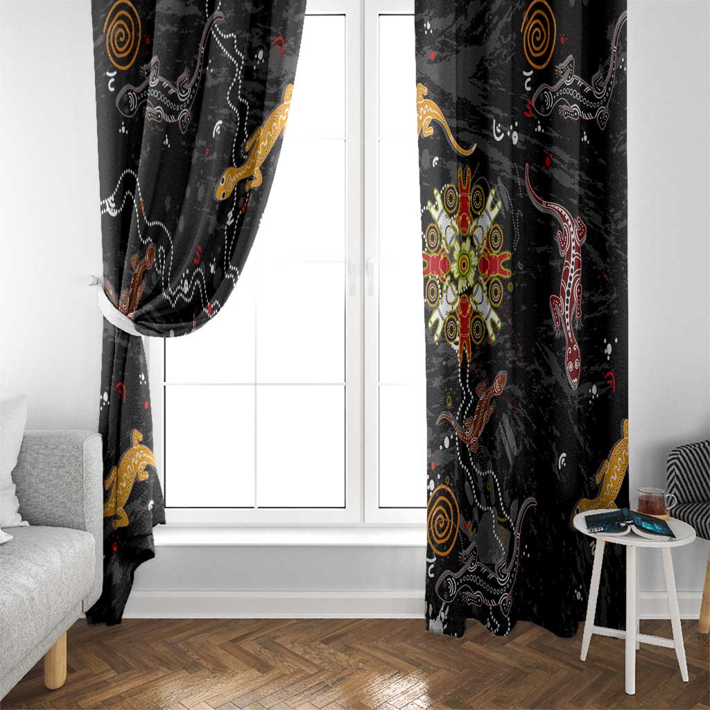Lizard Aboriginal Australia Window Curtain