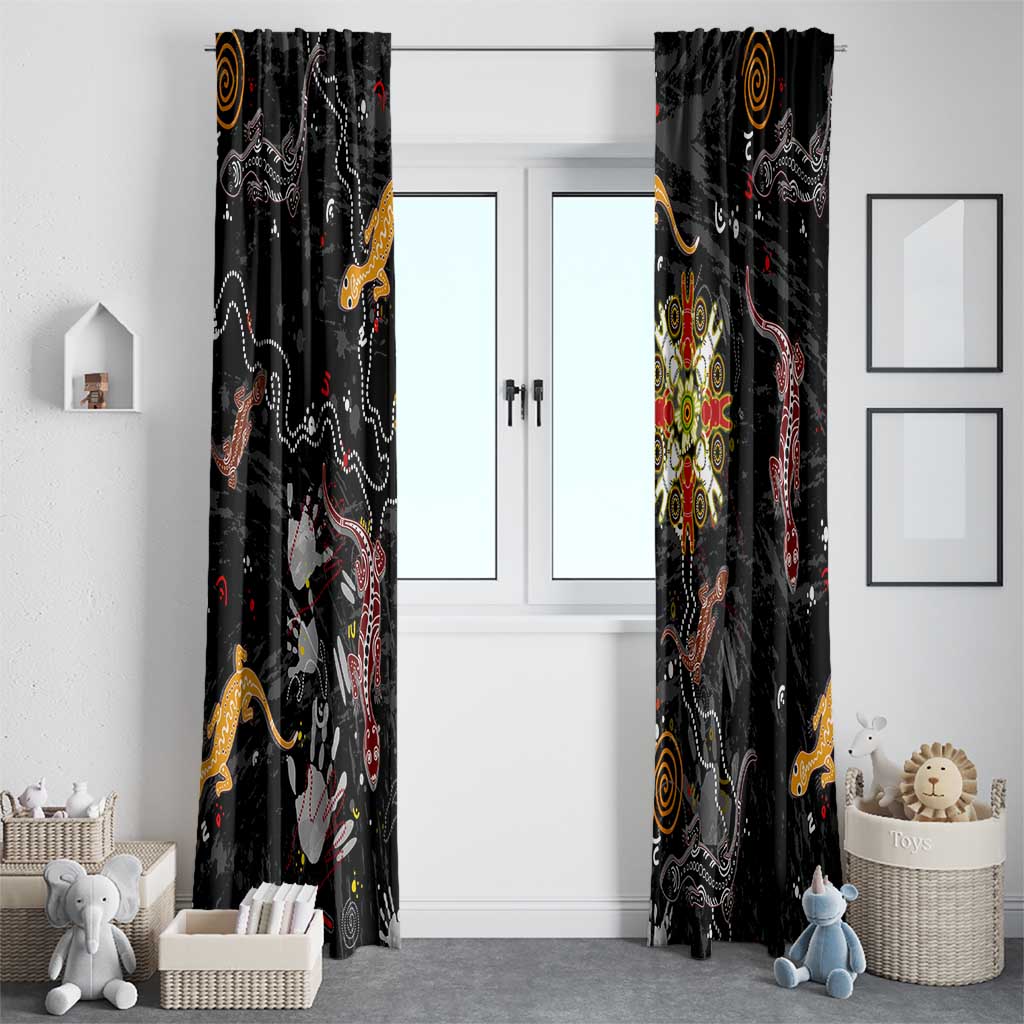 Lizard Aboriginal Australia Window Curtain
