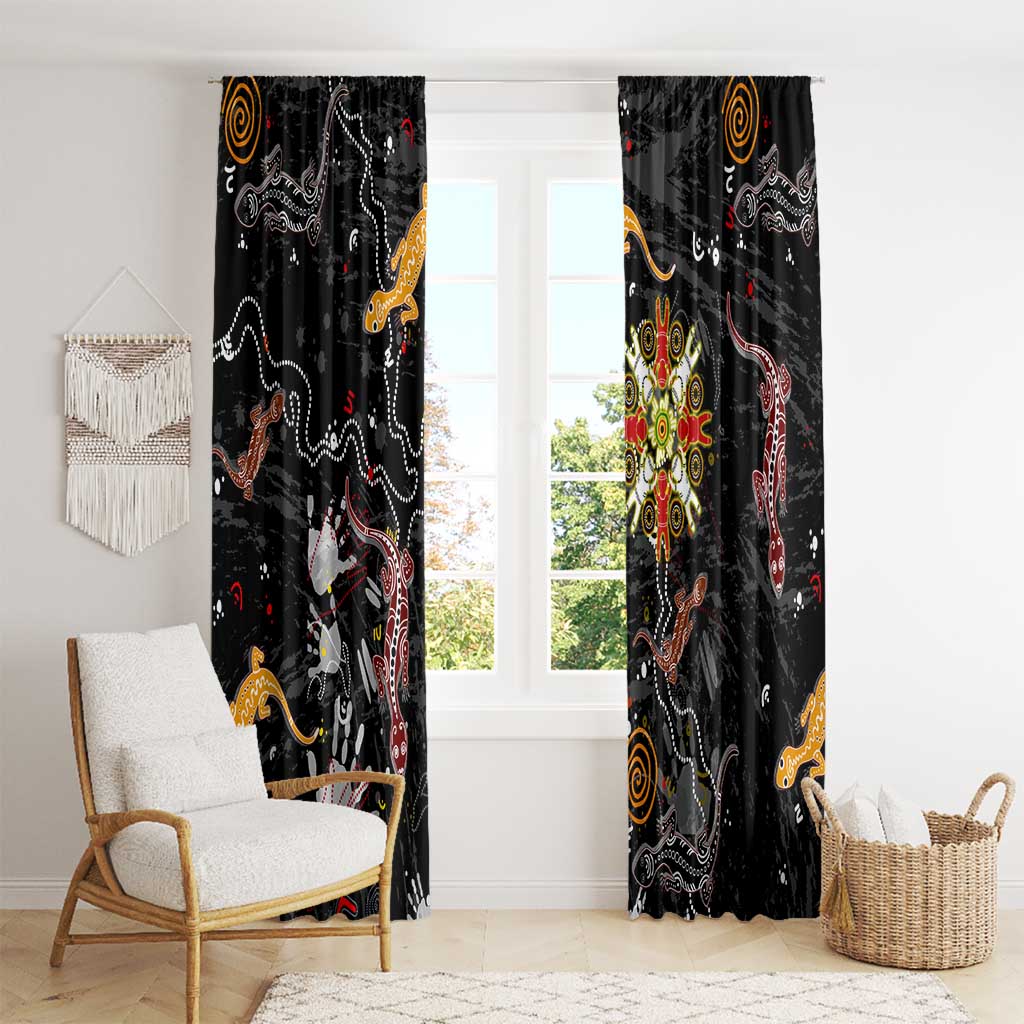 Lizard Aboriginal Australia Window Curtain