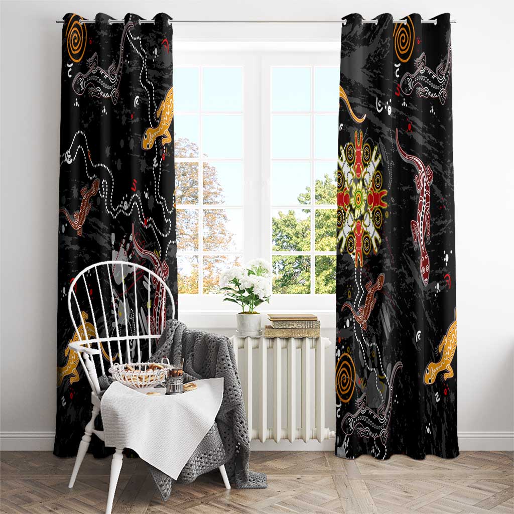 Lizard Aboriginal Australia Window Curtain
