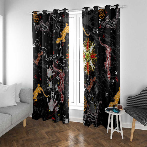 Lizard Aboriginal Australia Window Curtain