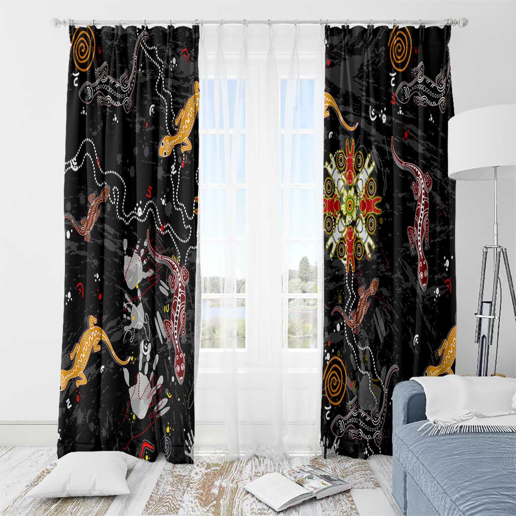 Lizard Aboriginal Australia Window Curtain