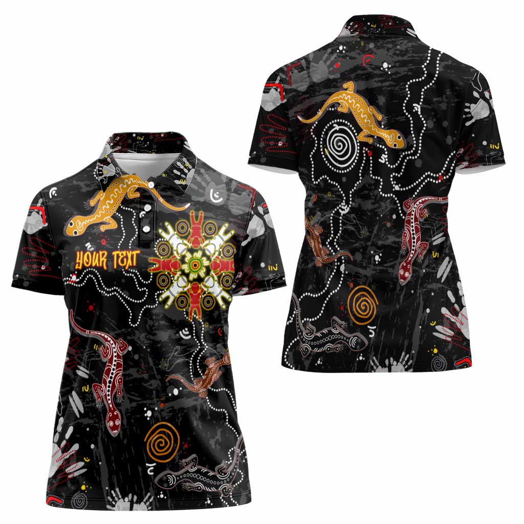 Lizard Aboriginal Australia Women Polo Shirt
