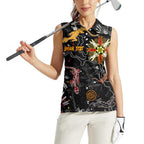 Lizard Aboriginal Australia Women Sleeveless Polo Shirt