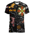 Lizard Aboriginal Australia Women V-Neck T-Shirt