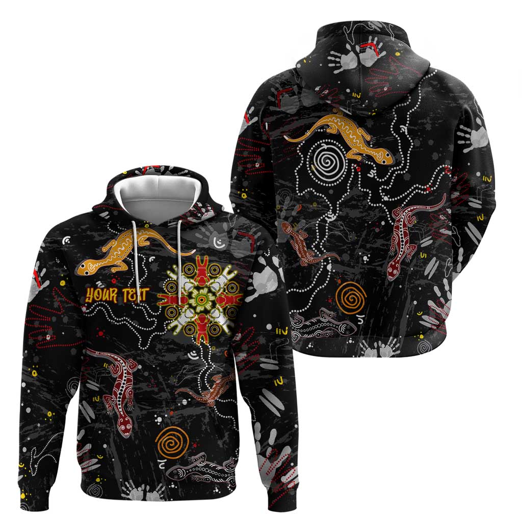 Lizard Aboriginal Australia Zip Hoodie